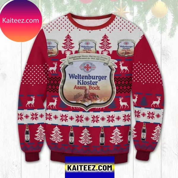 Weltenburger Kloster Asam Bock 3D Christmas Ugly Sweater