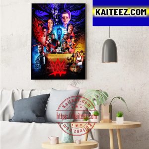 What if Stranger Things x WWE Decorations Poster Canvas