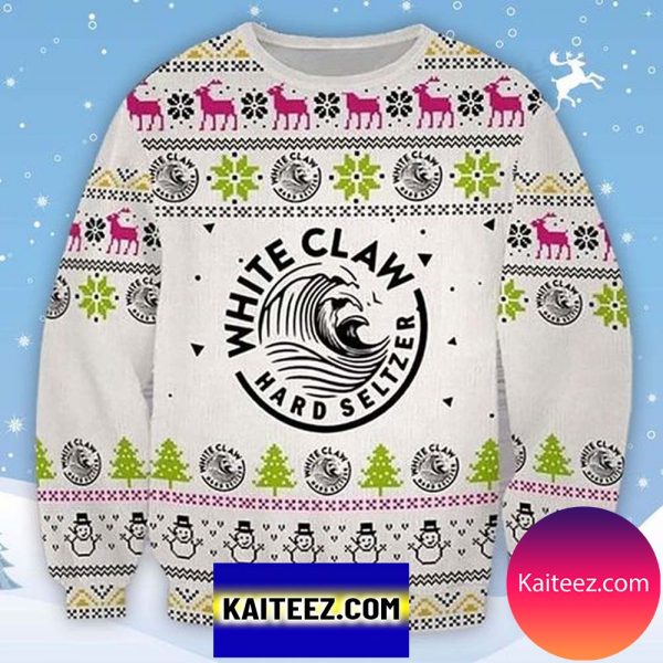 White Claw Hard Seltzer 3D Christmas Ugly Sweater