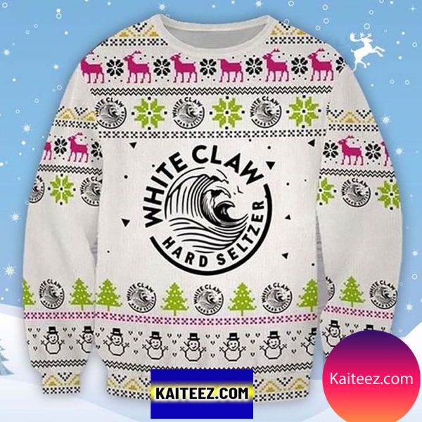 White Claw Hard Seltzer 3D Christmas Ugly Sweater