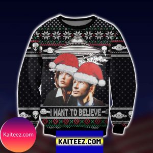 X Files I Want To Believe Christmas Ugly Sweater