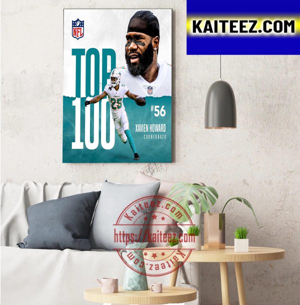 Xavien Howard In The NFL Top 100 Players Of 2022 Art Decor Poster Canvas