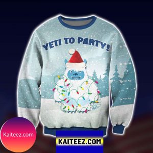 Yeti To Party Merry Xmas Christmas Ugly Sweater