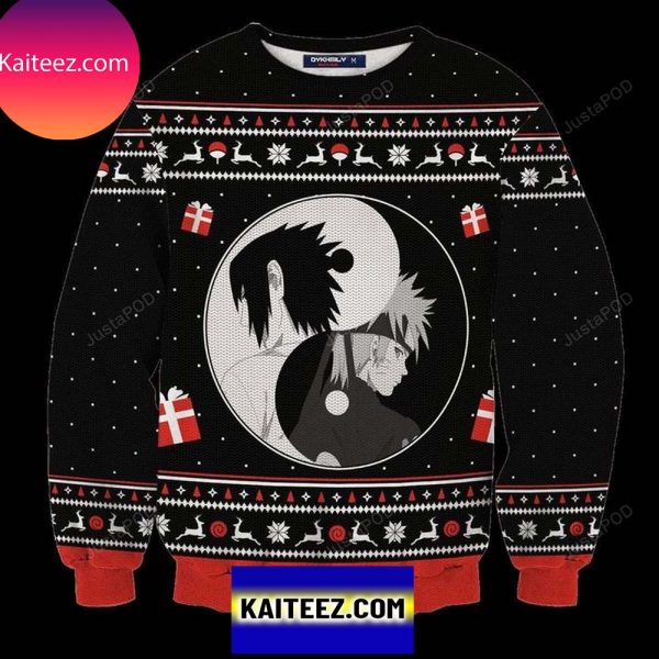 Yin Yang Naruto Sasuke Christmas Ugly Sweater