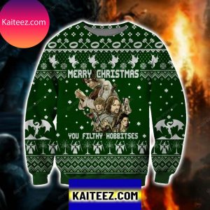 You Filthy Hobbitses 3d All Over Printed Christmas Ugly  Sweater