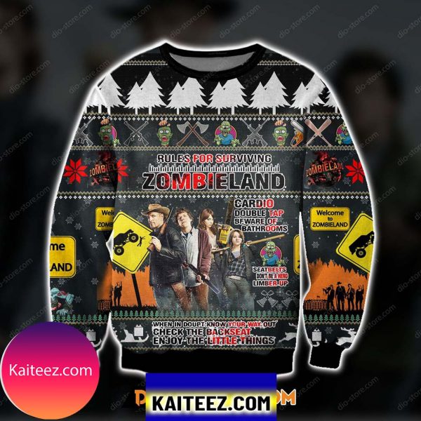 Zombieland 3d All Over Printed Christmas Ugly Sweater