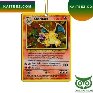 3D Pokemon Pokemon Charizard Rare Card  Christmas Ornament