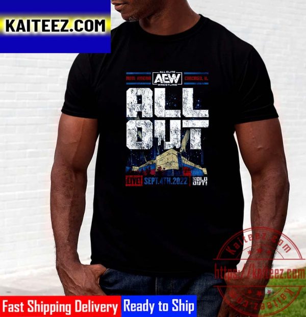 AEW All Out 2022 Marquee Design Vintage T-Shirt