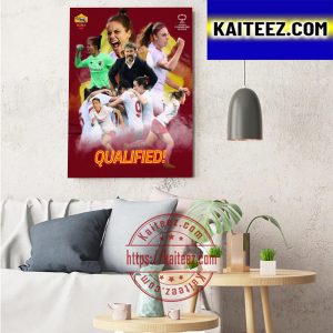 AS Roma Femminile Qualified UEFA Women’s Champions League Art Decor Poster Canvas