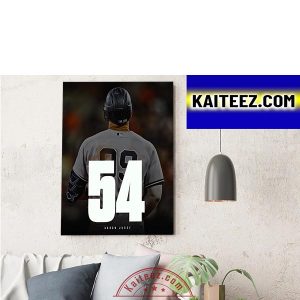 Aaron Judge 54 Home Runs For New York Yankees In MLB Decorations Poster Canvas