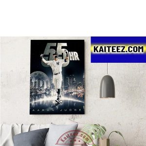 Aaron Judge 55 HR For New York Yankees In MLB Decorations Poster Canvas
