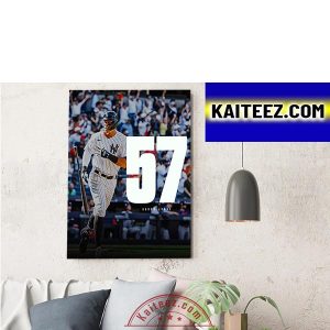 Aaron Judge 57 Home Runs For New York Yankees MLB Decorations Poster Canvas
