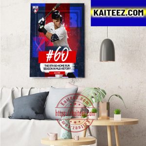 Aaron Judge 60 HRs Season In MLB Art Decor Poster Canvas