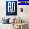 Aaron Judge 60 HRs Season In MLB Art Decor Poster Canvas