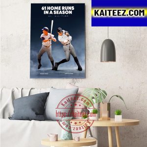 Aaron Judge 61 Home Runs In A Season AL All Time Art Decor Poster Canvas