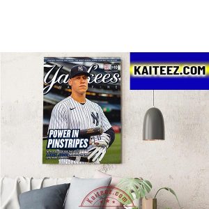 Aaron Judge On Yankees Magazine Power In Pinstripes Decorations Poster Canvas