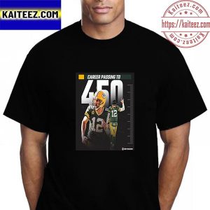 Aaron Rodgers Of Green Bay Packers 450 Career Passing TD Vintage T-Shirt