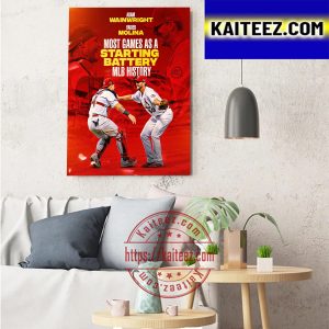 Adam Wainwright And Yadier Molina Starting Battery MLB History Decorations Poster Canvas