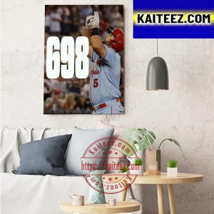 Albert Pujols 698 Career Home Runs In MLB Decorations Poster Canvas