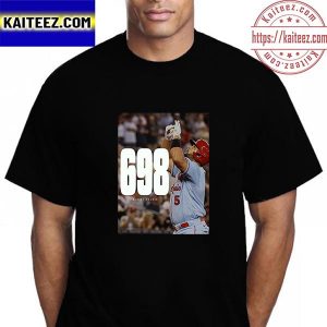 Albert Pujols 698 Career Home Runs In MLB Vintage T-Shirt