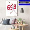 Albert Pujols 698 Career Home Runs St Louis Cardinals MLB Decorations Poster Canvas