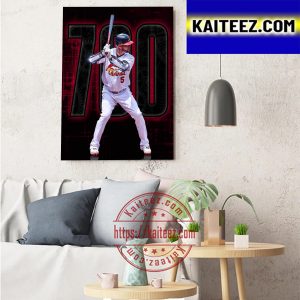 Albert Pujols The Machine Hits With 700th Career Homer Decorations Poster Canvas