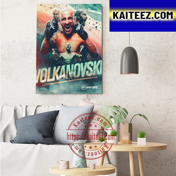 Alex Volkanovski On UFC Art Decor Poster Canvas