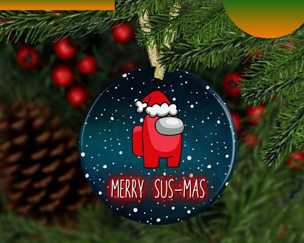Among Us Merry Susmas Christmas Ornament