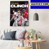 Atlanta Braves Clinched 2022 MLB Postseason Art Decor Poster Canvas