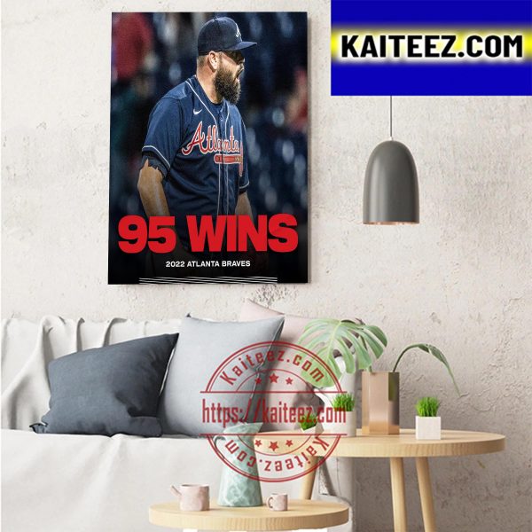 Atlanta Braves Have 95+ Wins In MLB Art Decor Poster Canvas