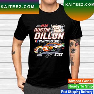 Austin Dillon Checkered Flag Black  NASCAR Cup Series Playoffs T-shirt