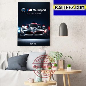 BMW Hypercar Hybrid V8 24 Hours Of Le Mans Art Decor Poster Canvas