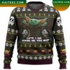 Baby Yoda He Also Take Naps  Star Wars Christmas Ugly Sweater