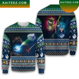 Baby Yonda And Goku Dragon Ball Star Wars Christmas Ugly Sweater