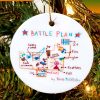 Basset Hound Christmas Circle Ornament