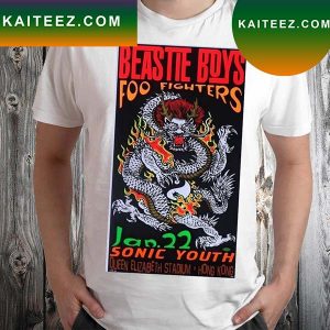 Beastie boys poster foo fighters hong kong 1996 T-shirt