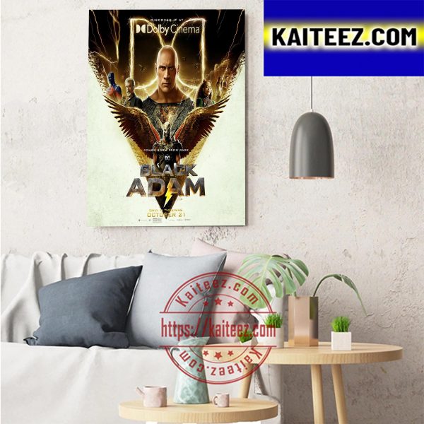 Black Adam Poster Of DC Comics For Dolby Cinema Art Decor Poster Canvas