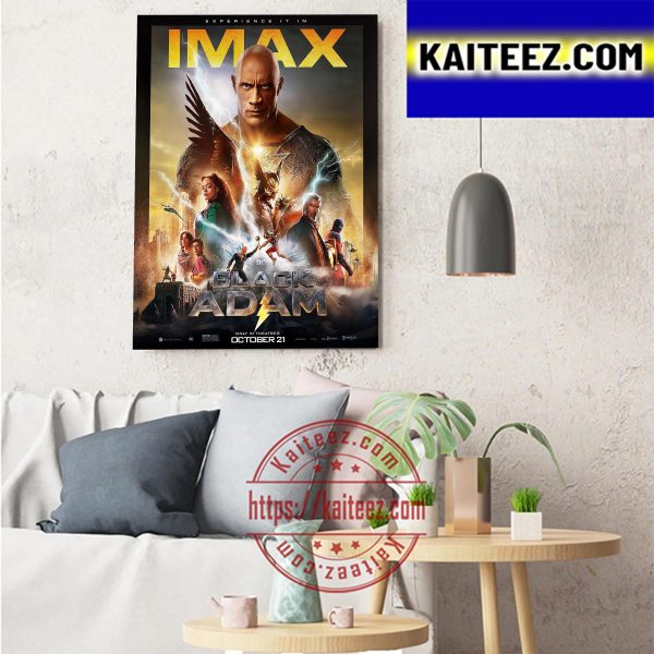 Black Adam Poster Of DC Comics For IMAX Art Decor Poster Canvas