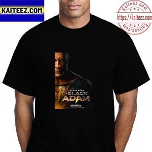 Black Adam The Rock In DC Comics Black Adam New Poster Movie Vintage T-Shirt