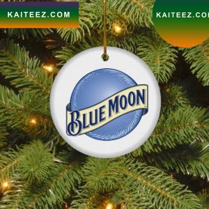 Blue Moon Christmas Circle Ornament