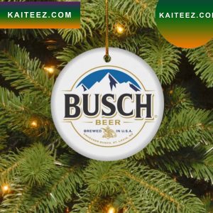 Busch Beer Brewed in USA Christmas Circle Ornament