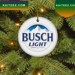 Busch Light Brewed in USA Christmas Circle Ornament