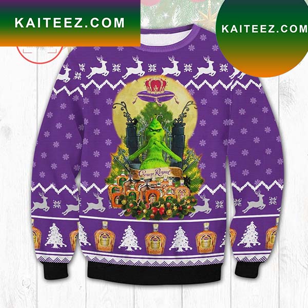 CROWN ROYAL GRINCH CHRISTMAS UGLY SWEATER