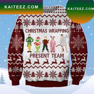 Christmas Wrapping Present Team Muppet Home Alone Elf Grinch Ugly Sweater