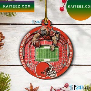 Cleveland Browns Nfl Stadium Christmas 2022 Ceramic Ornament