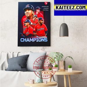Cleveland Guardians 2022 American League Central Champions Art Decor Poster Canvas
