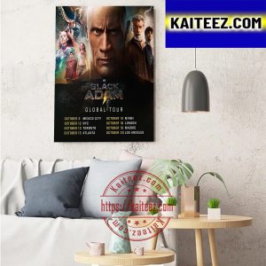 DC Comics Black Adam Global Tour Art Decor Poster Canvas