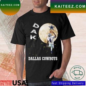 Dallas Cowboys Dak Prescott Skylines Moon T-Shirt