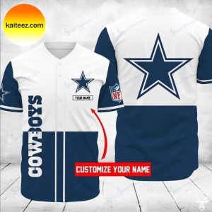 Dallas Cowboys Personalized Baseball Jersey