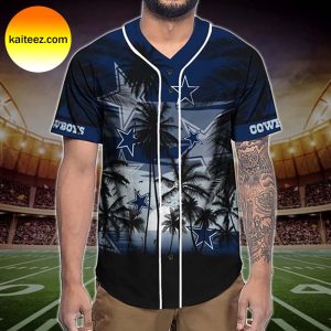 Dallas Cowboys Tropical Pattern Baseball Jersey